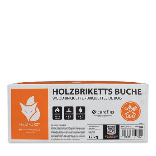 Heizfuxx Nestro Hartholz M 12kg x 81 Karton 972kg Palette