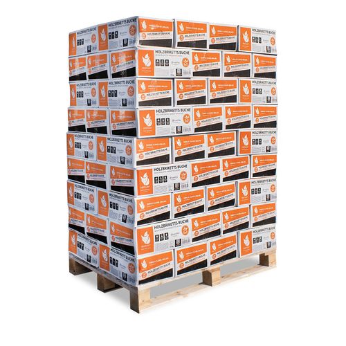 Heizfuxx Nestro Hartholz M 12kg x 81 Karton 972kg Palette