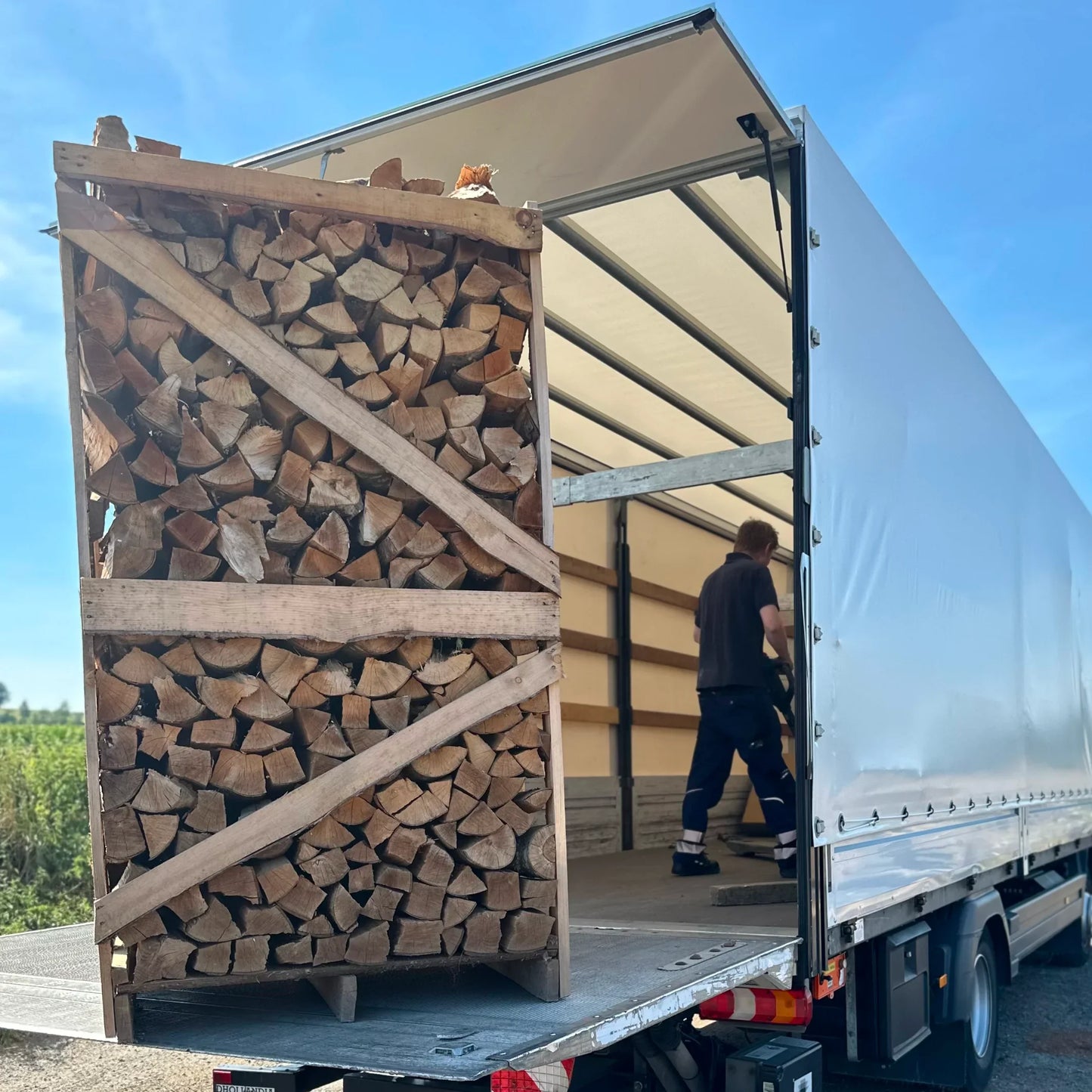 Feuerholz Buche Kammergetrocknet- gestapelt kostenloser Versand