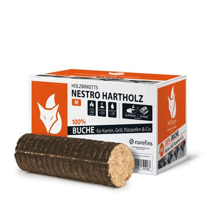Heizfuxx Nestro Hartholz M 10kg x 90 Karton 900kg Palette