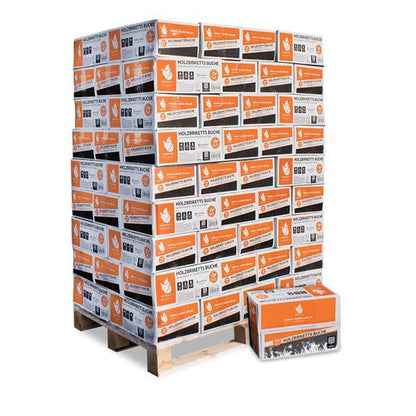 Heizfuxx Nestro Hartholz M 12kg x 81 Karton 972kg Palette