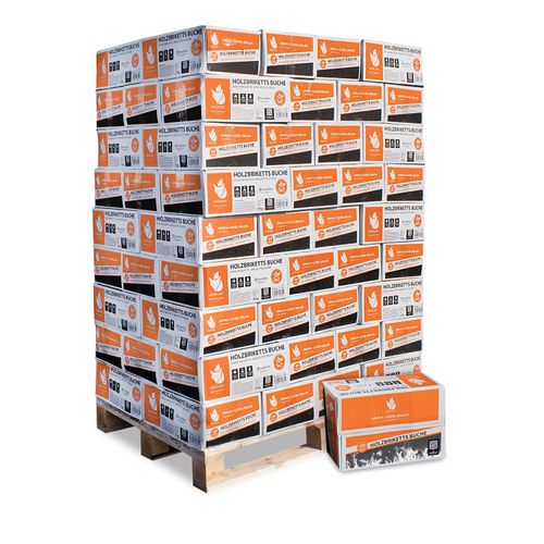 Heizfuxx Nestro Hartholz M 12kg x 81 Karton 972kg Palette