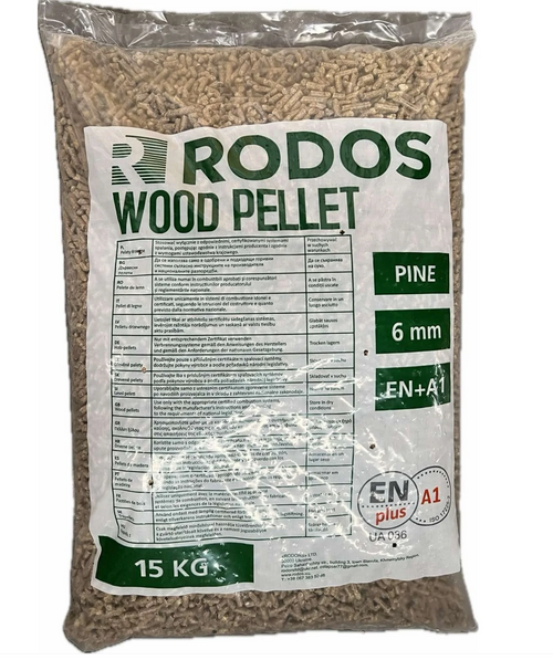 "Rodos" Holzpellets Pellets ENplus A1 Palette 1050kg/ 70 Säcke / 357,14€/t kostenloser Versand