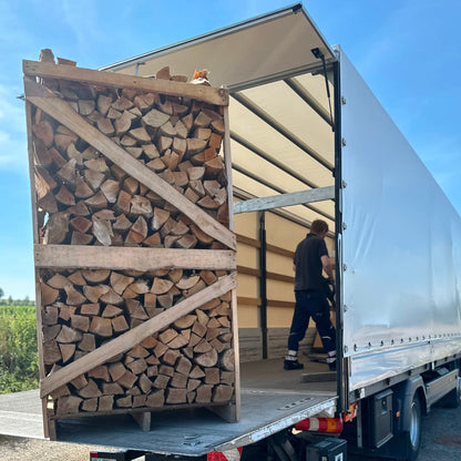 Feuerholz Buche Kammergetrocknet- gestapelt kostenloser Versand